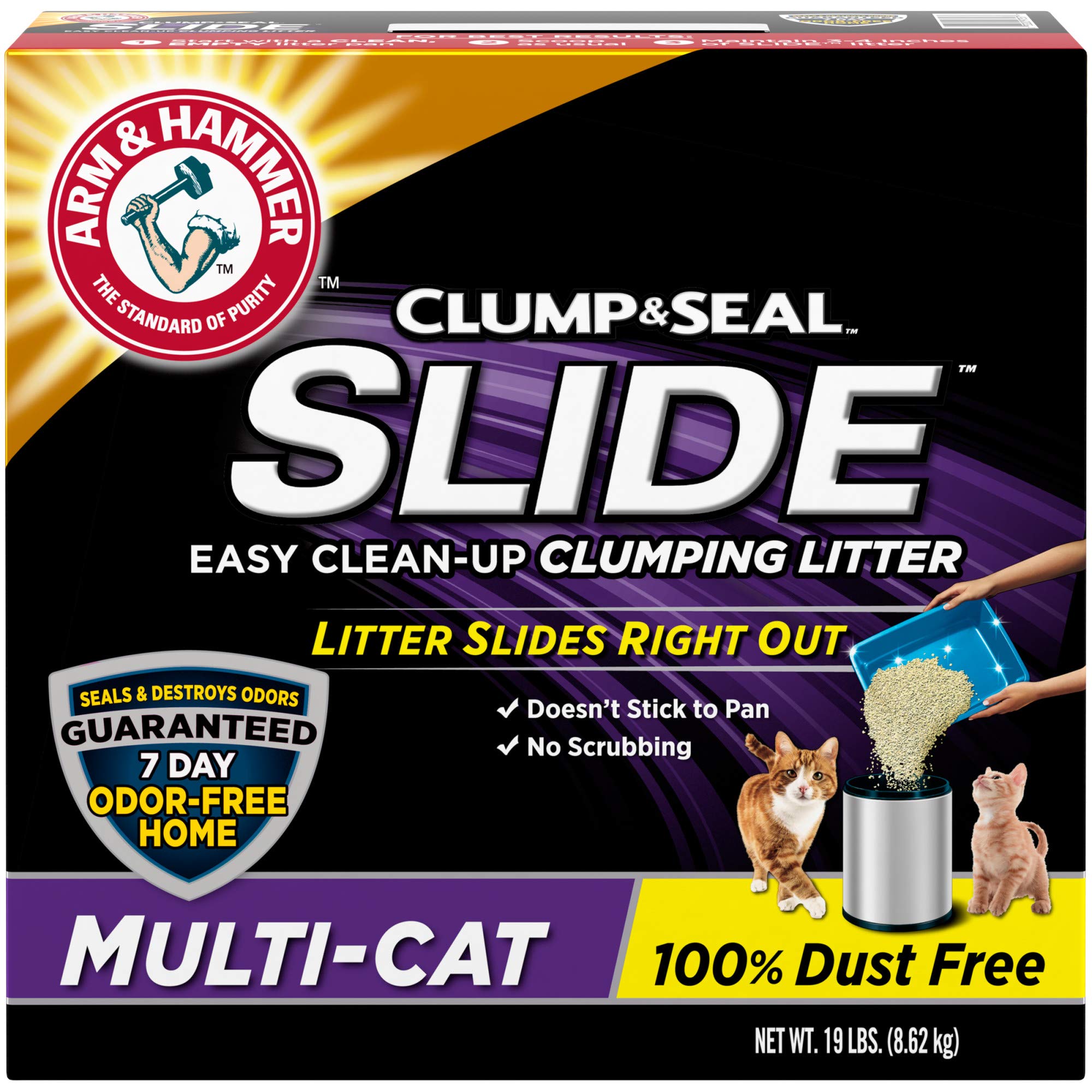 19-Lbs Arm & Hammer Clump & Seal Slide Multi-Cat Clumping Cat Litter $10.71 + Free Shipping w/ Prime or on $35+