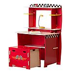 $299 Legare Racer Red and Black Desk and Hutch - $74.75