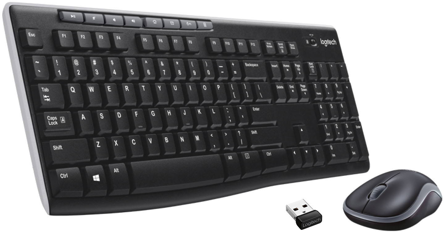 Logitech MK270 Full-size Wireless Membrane Keyboard and Mouse Bundle for Windows Black 920-004536 - Best Buy $27.99