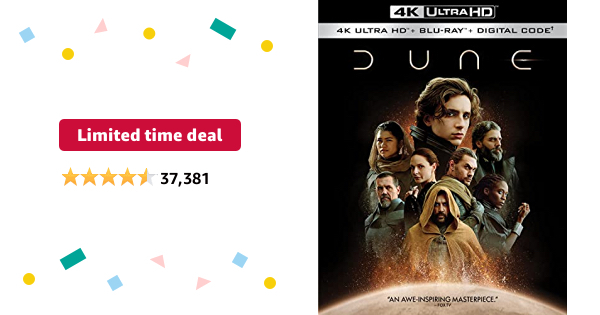 Limited-time deal: Dune (4k Ultra HD + Blu-Ray + Digital) [4K UHD] - $14.99