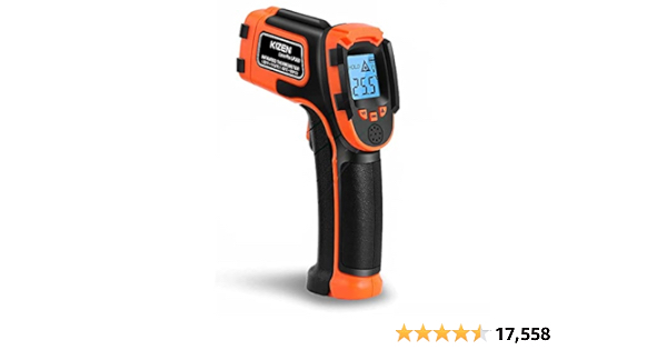 KIZEN Infrared Thermometer Gun (LaserPro LP300) - Handheld Heat Temperature Gun for Cooking, Pizza Oven, Grill & Engine - Laser Surface Temp Reader -58F to 1112F - NOT fo - $16.49
