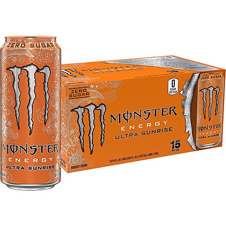 Monster Energy Zero Sugar Ultra Sunrise 15 Pack