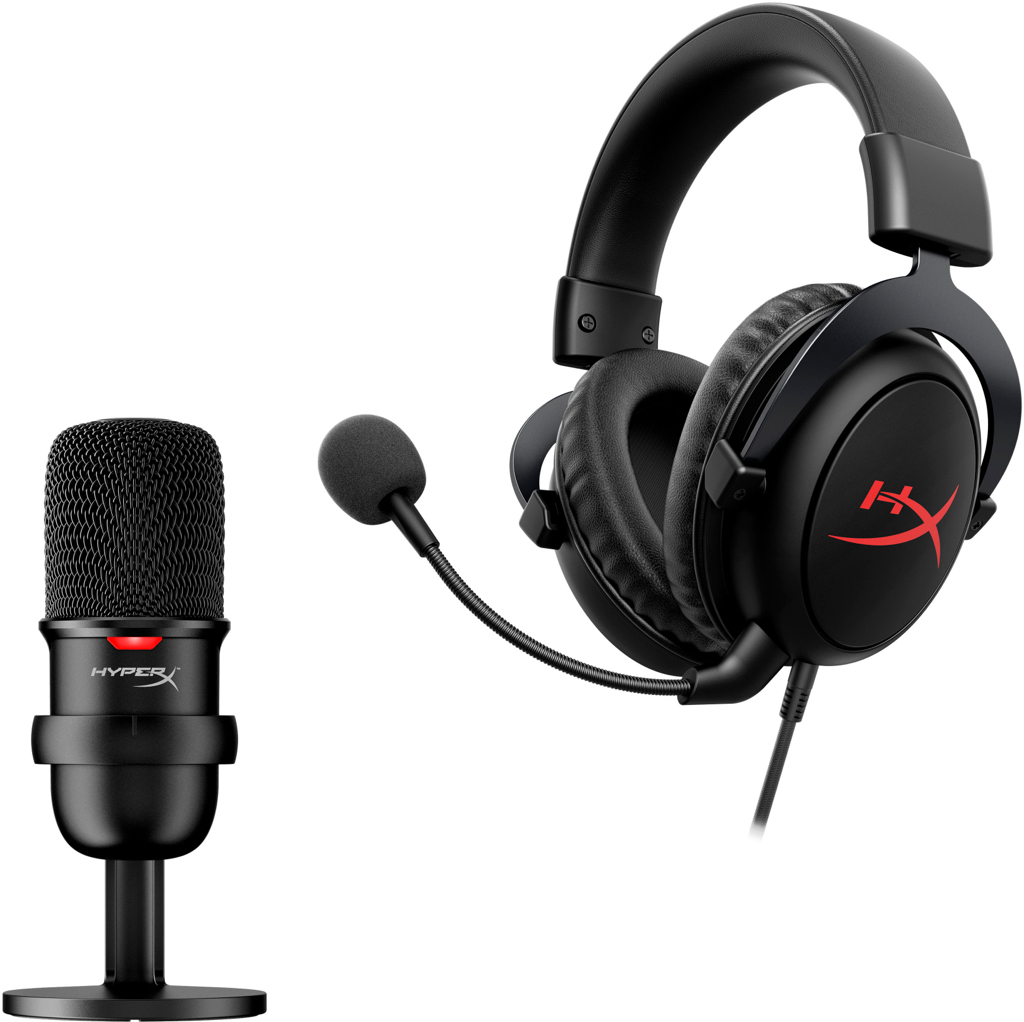 HyperX Bundled Wired USB Condensor Microphone and Cloud Core Wired 7.1 Surround Sound Gaming Headset Streamer Starter Pack 56R60AA/HBNDL0001 - $49.99