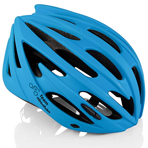 TeamObsidian Airflow Bicycle Helmet for Adult Men and Women (Color Blue, Size M/L) $12.99