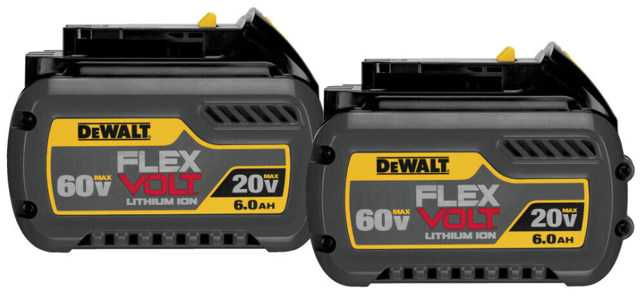 DEWALT 20V/60V MAX FLEXVOLT 6 Ah Li-Ion Battery (2-Pc) DCB606-2 New $198
