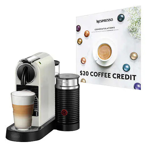Nespresso CitiZ Espresso Machine with Aeroccino Frother by + $20 Nespresso Voucher $199