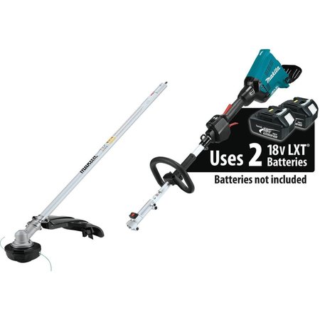 Makita 18V X2 (36V) LXT® Lithium-Ion Brushless Cordless Couple Shaft Power Head with 17" String Trimmer Attachment + free 5ah battery: $309