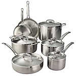Costco Members: 12-Piece Tramontina Tri-Ply Clad Stainless Steel Cookware Set $160 + Free Shipping