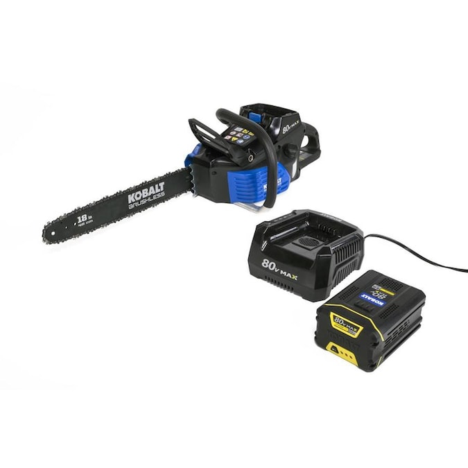 Select Lowe S Stores Kobalt 80 Volt Max Lithium Ion 18 In Cordless Electric Chainsaw Battery Included Ymmv 150