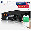 ECO-WORTHY 5.12kWh 48V 100AH Server Rack LiFePO4 Lithium Solar Panel System Battery V3 Version $800