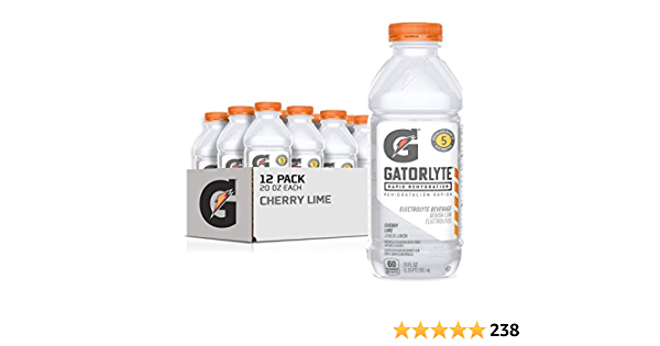 Gatorlyte Rapid Rehydration Electrolyte Beverage, Cherry Lime, 20oz Bottles (12 Pack) - $17.88