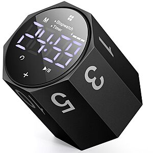 Metal Pomodoro Timer, ADHD Timer Automatically Rotated Display, for Focus
