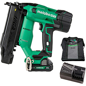 Metabo HPT 18V Brushless 18-Gauge Brad Nailer w/ 2x 2Ah Batteries & Charger 9 + Free S&H on 9+