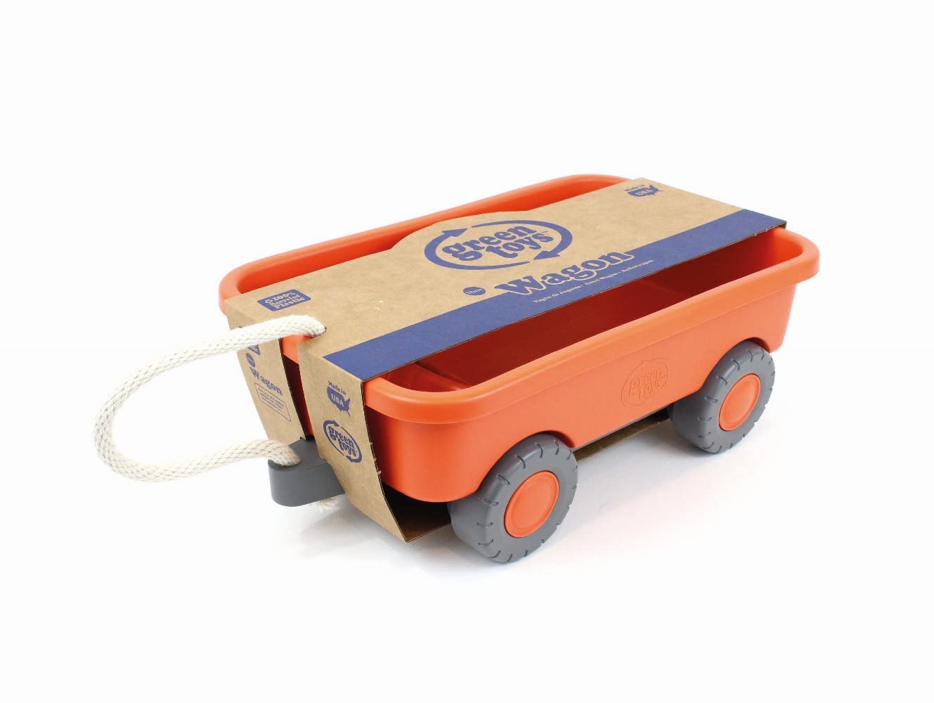 Green Toys Wagon, Orange - Pretend Play, Motor Skills, Kids Outdoor Toy Vehicle. No BPA, phthalates, PVC. Dishwasher Safe, Recycled Plastic, Made in USA. $13.19