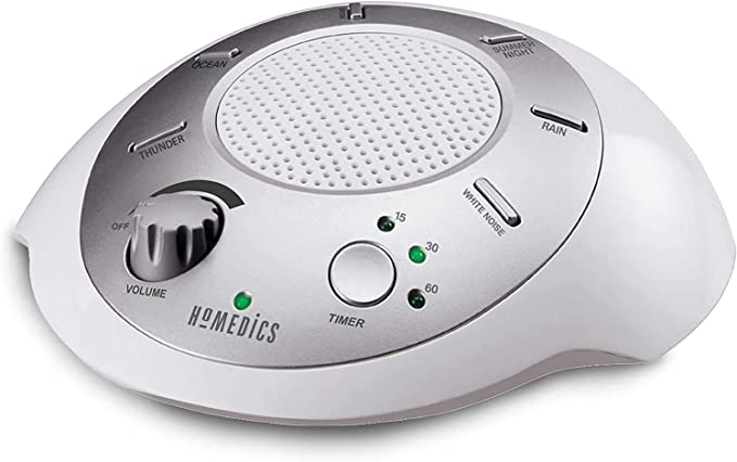 Homedics Sound Sleep White Noise Sound Machine,with 6 Relaxing Nature Sounds $17.59 - Amazon