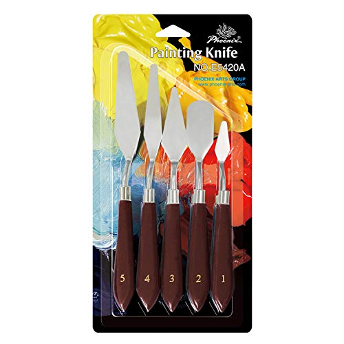 PHOENIX Metal Palette Knife 5 Shape Set $6.99