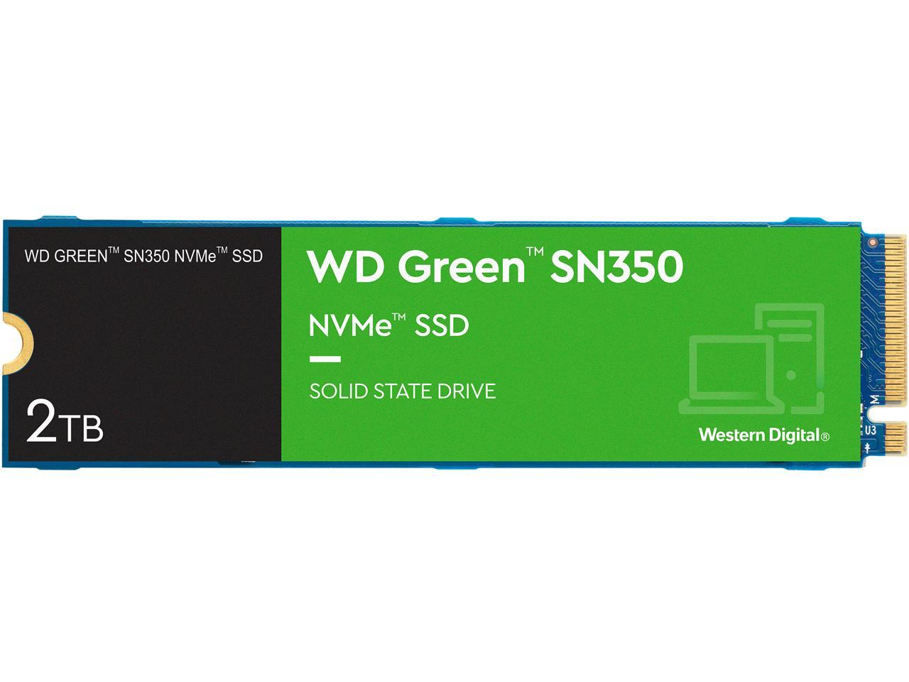Western Digital Green SN350 NVMe M.2 2280 2TB PCI-Express 3.0 x4 SSD $99.99