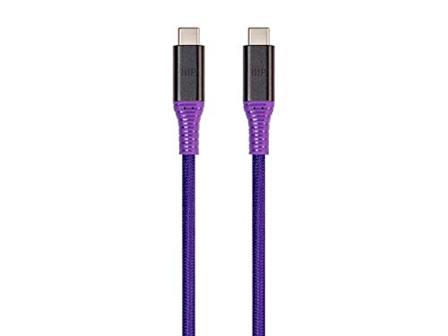 Monoprice Durable USB 3.2 Gen 2 Type-C Data and Power Kevlar Reinforced Nylon-Braid Cable - 1 Meter - Purple | 5A/100W - AtlasFlex Series $4.48