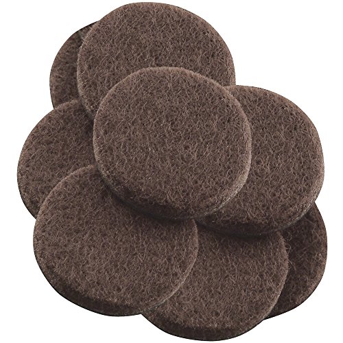 softtouch 7/8&quot; Round Heavy Duty Self Stick Felt Furniture Pads to Protect Hardwood Floors from Scratches, 7/8 Inch, Brown, 8 Count $1.5