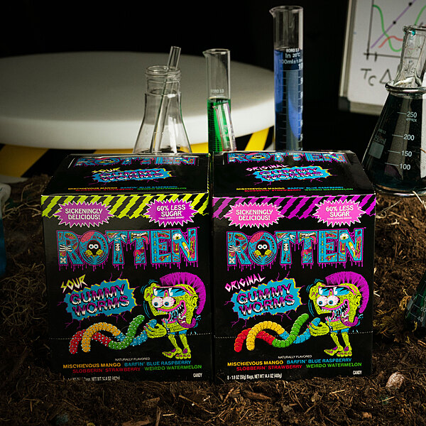ROTTEN - sour gummy worms 8-pack $30 - Firstfinds