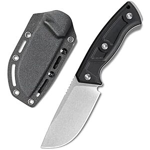 SDOKEDC 4" Fixed Blade Trail Knife w/ G-10 Grips & Kydex Sheath in 14C28N (free shipping w/ Prime) $27.29