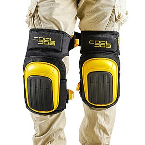COOLJOB Men's Heavy Duty Anti-Slip Cap Gel & Foam Cushion Knee Pads
