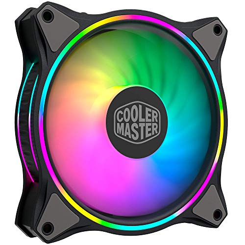 Cooler Master MasterFan MF120 Halo 3in1 Duo-Ring ARGB 3-Pin Fan, 24 Independently LEDS, 120mm PWM Static Pressure Fan, Absorbing Pads for Computer Case & Liquid Radiator $65.99