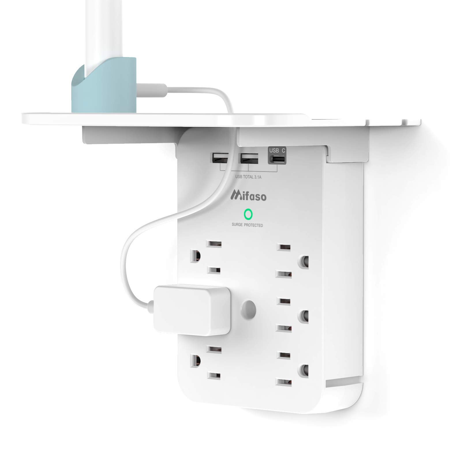 Wall Outlet Extender - Surge Protector 6 AC Outlets Multi Plug Outlet, 2 USB and USB C Charging Ports Wall Plug Expander, USB Wall Charger Outlet Splitter $19.99 - $11.04