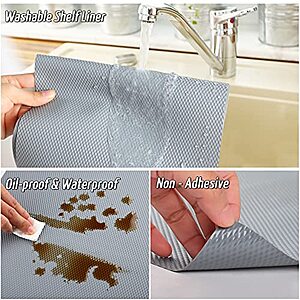 Non-Adhesive Shelf Cabinet Liners for Kitchen Drawer Liners Non