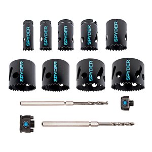 Select Lowe s Stores 13 Piece Spyder Bi metal Arbored Hole Saw