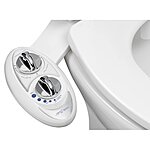 LUXE Bidet W85 Dual-Nozzle Self-Cleaning Bidet Attachment (Gray) $20