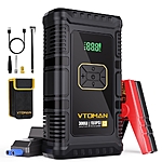 $61.99 VTOMAN Car Jump Starter With Air Compressor, 150Psi Digital Tire Inflator, 3000A Peak Battery Booster Pack (up to 8.5L Gas/6.0L Diesel) , 12V Jump Box with Jumper - $61.99