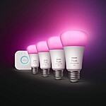 Philips Hue 4pk White and Color Ambiance A19 LED Smart Bulb Starter Kit $89.99