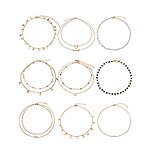 BBTO 9 Pieces Gold Layering Chain Choker Necklace $9.99