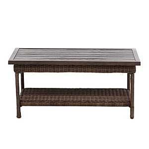 Hampton Bay Beacon Park Wicker Outdoor Patio Coffee Table w