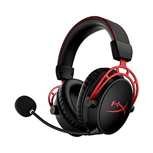 HyperX Cloud Alpha Wireless Gaming Headset w/ 300-Hour Battery & Noise-Canceling Mic (Red)