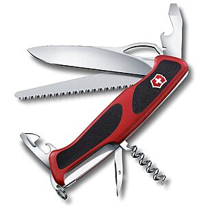 Victorinox Ranger 79 M Grip 12-Function Swiss Army Folding Knife (Red/Black) $49.31 + Free Shipping
