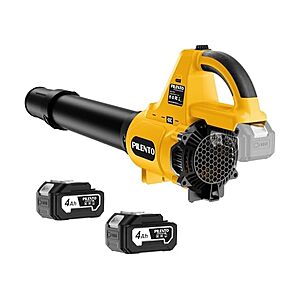 PILENTO 20V Cordless Leaf Blower 580 CFM 180 MPH w/ 2x 4Ah Batteries & Charger $48.99 + Free Shipping w/ Prime or $6 Fee per Order