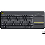 Logitech K400 Plus Wireless Touch With Easy Media Control and Built-in Touchpad, HTPC Keyboard for PC-connected TV, Windows, Android, Chrome OS, Laptop, Tablet - Black $35.05