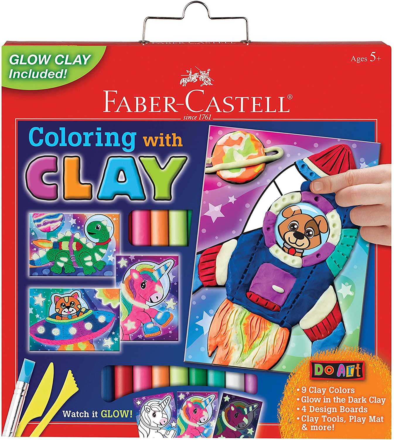 Amazon.com: Faber-Castell Do Art Coloring with Clay Space Pets – Create 4 Glow-in-The-Dark Designs – Sensory Art for Kids, Multi: Toys & Games $6.49 FS with Prime