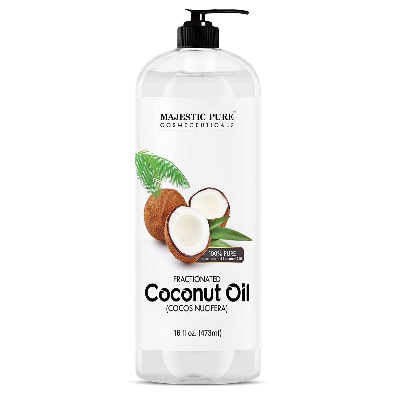 Limited-time deal: MAJESTIC PURE Fractionated Coconut Oil - Relaxing Massage Oil, Liquid Carrier Oil for Diluting Essential Oils - Skin, Lip, Body & Hair Oil Moisturizer