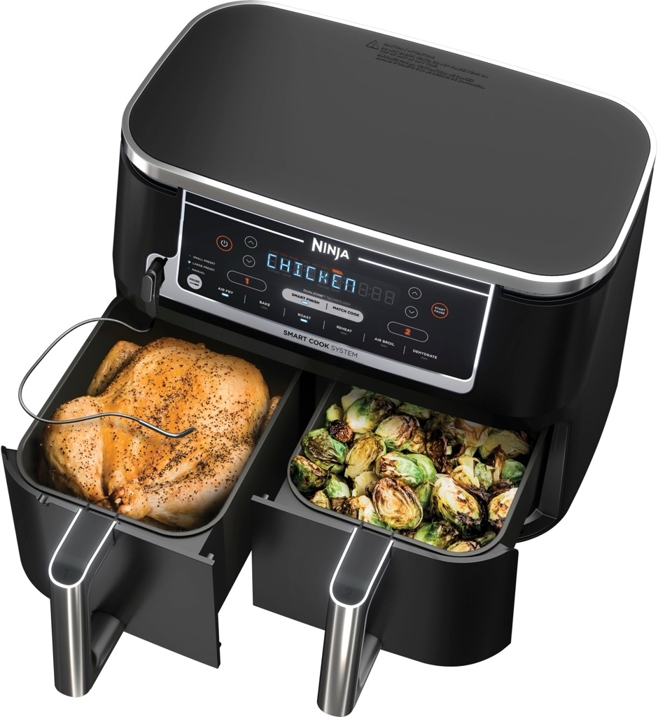 Ninja Foodi 6-in-1 10-qt. XL 2-Basket Air Fryer with DualZone Technology & Smart Cook System Black DZ550 - $149.99