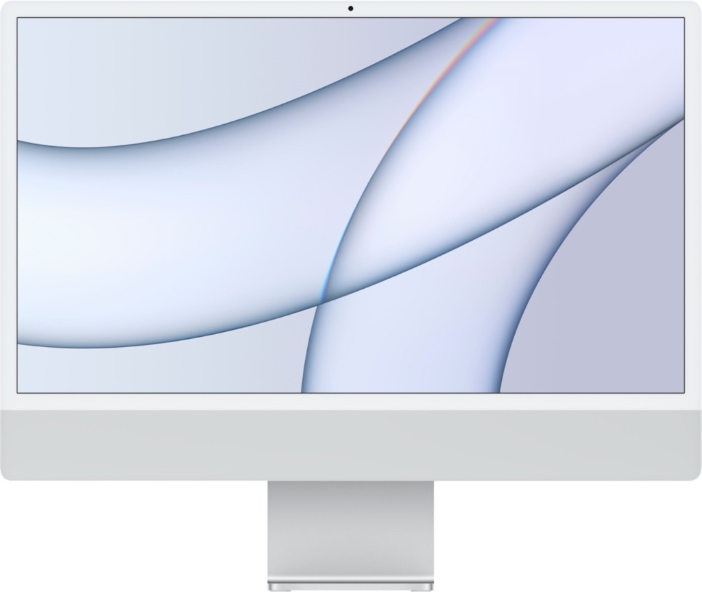 iMac 24" with Retina 4.5K display All-In-One Apple M1 8GB Memory 512GB SSD w/Touch ID Silver MGPD3LL/A - $1050