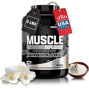 Nutrex Research, Vanilla Whey Protein Powder 5 Ib w/ S&S and Coupon $38.34 YMMV