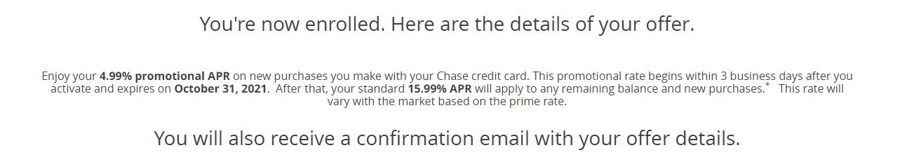 Chase Sapphire Preferred 4.99% promotional APR for existing customers - YMMV
