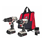 PORTER CABLE 20V MAX* Cordless Drill Combo Kit and Impact Driver, 2-Tool for $99.99 at Woot