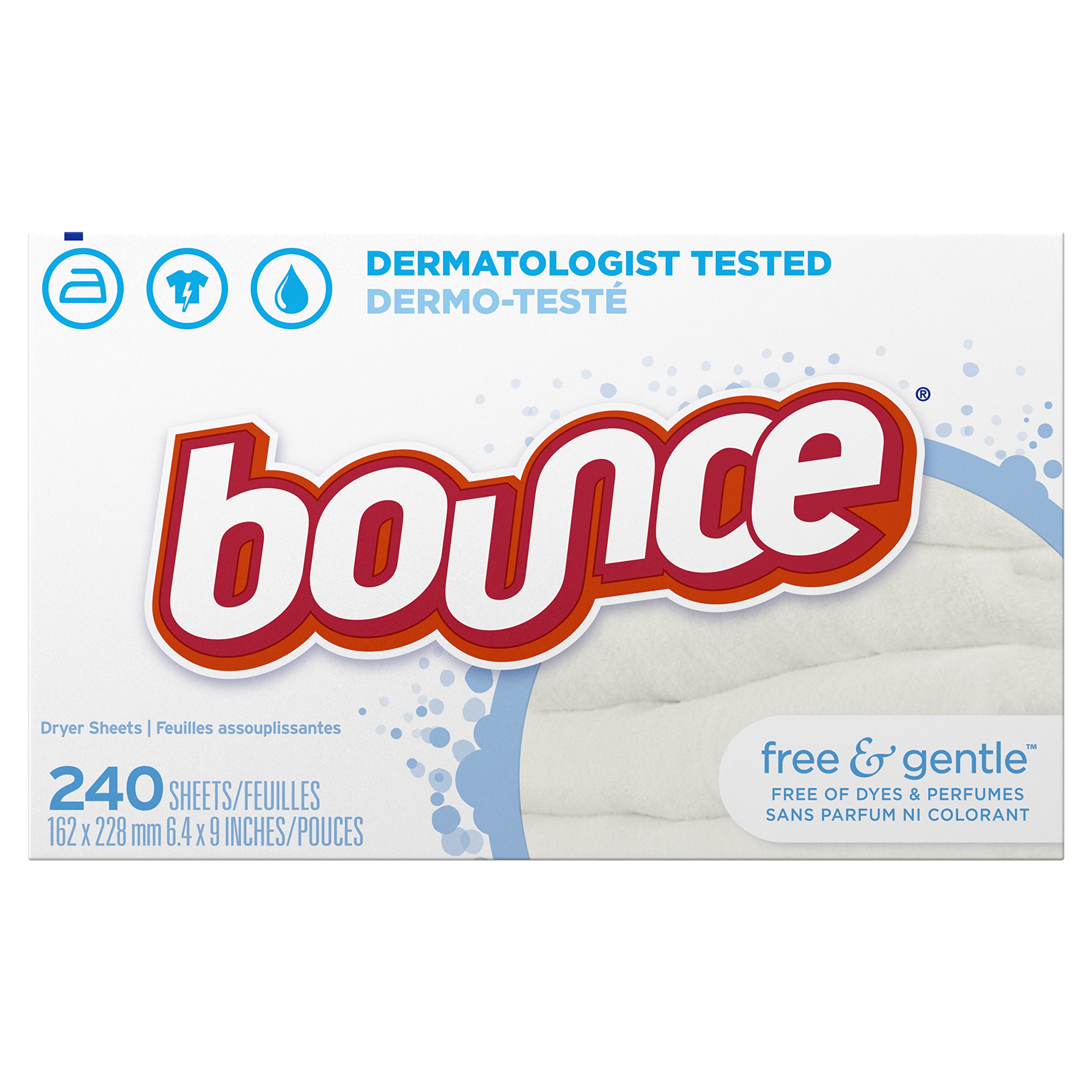 240-Count Bounce Fabric Softener Dryer Sheets (Free & Gentle) $6.85