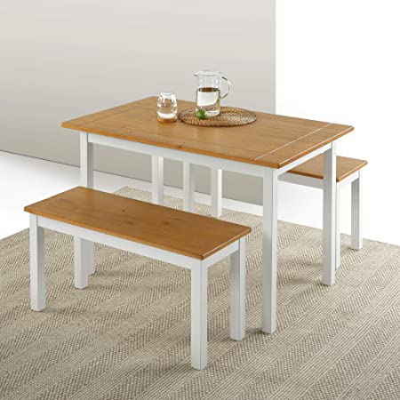 Zinus Becky Farmhouse Dining Table w/ 2 Benches $139.50 + Free Shipping
