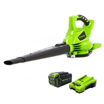 GreenWorks G-MAX 40V 185MPH Variable Speed Blower/Vac w/ 4Ah Battery & Charger $140 + Free S/H w/ Prime