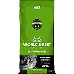 Cat Litter: Extra 50 % Off: 32-Lb World's Best Cat Litter (Unscented) $16.80 &amp; More w/ S&amp;S